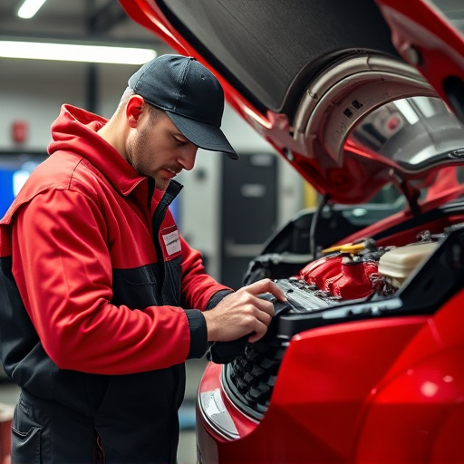 auto technician working