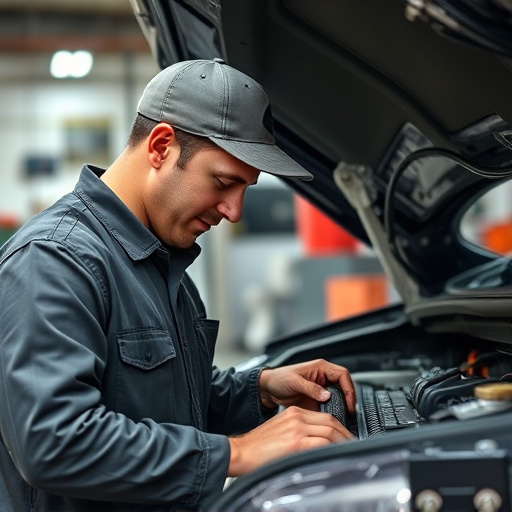 auto technician working