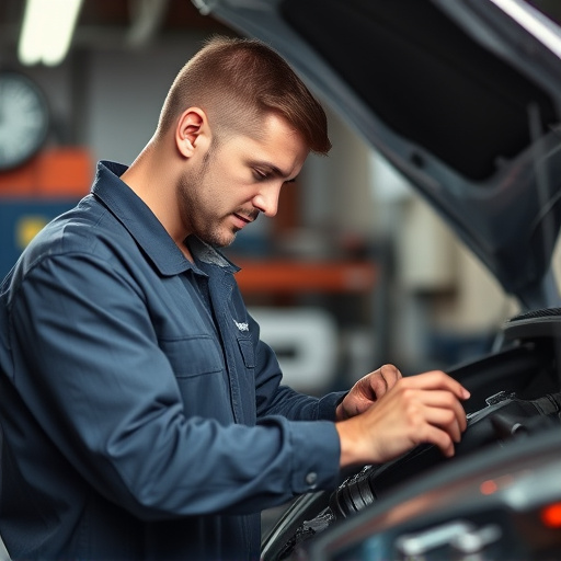 auto technician working