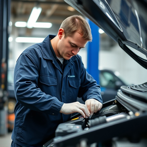auto technician working