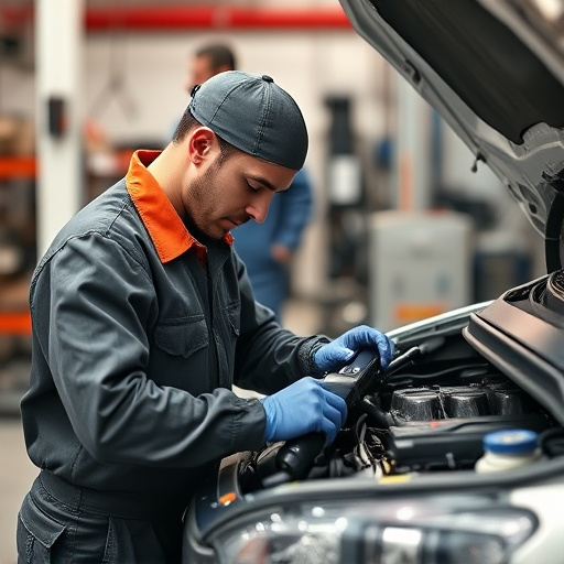 auto technician working