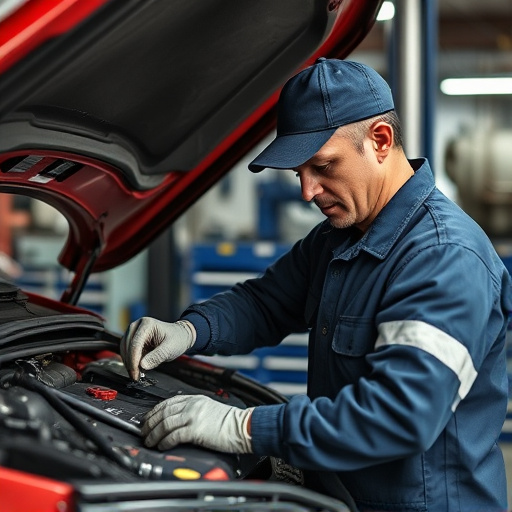 auto technician working