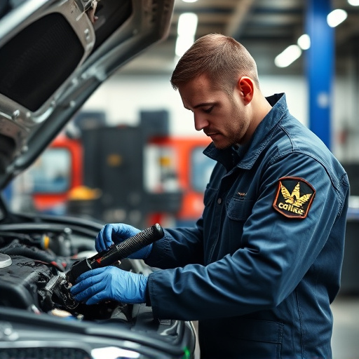 auto technician working