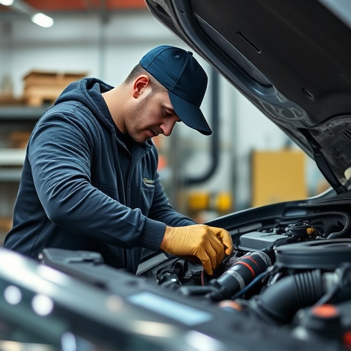 auto technician working