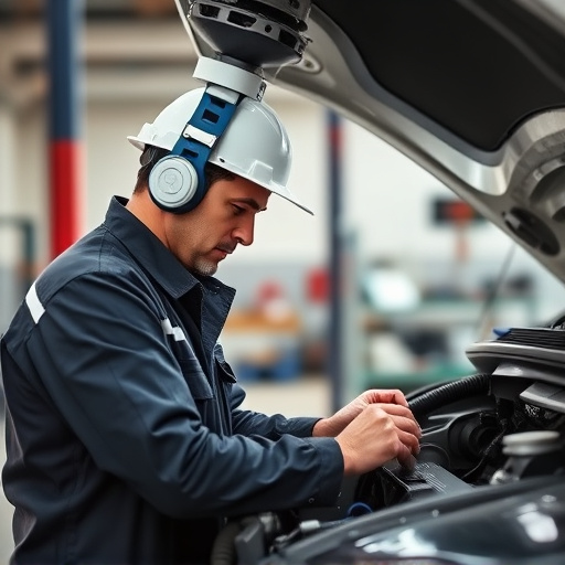 auto technician working