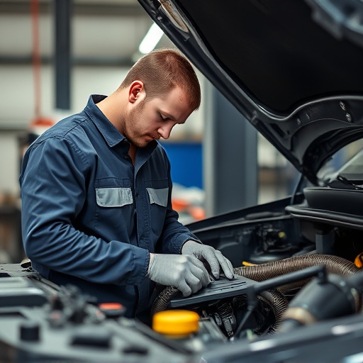 auto technician working