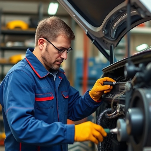 auto technician working