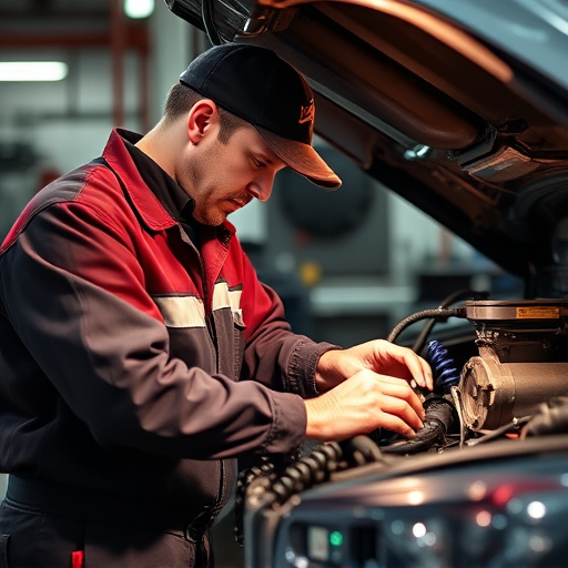 auto technician working