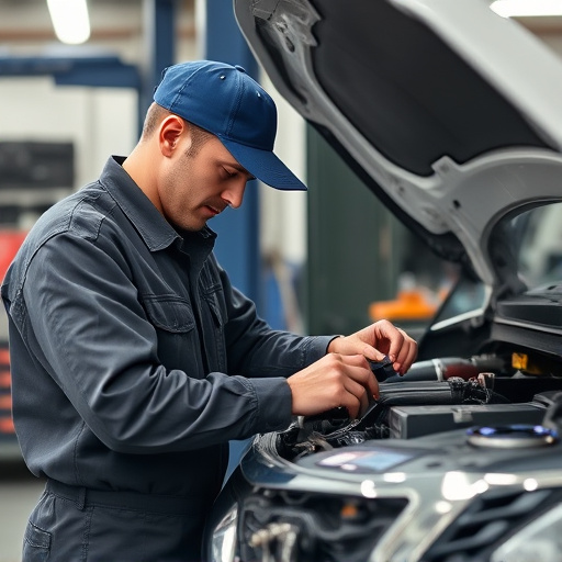 auto technician working