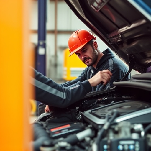 auto technician working