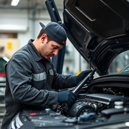 auto technician working