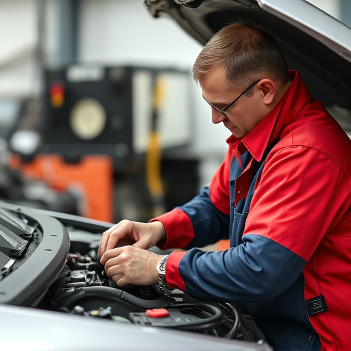 auto technician working