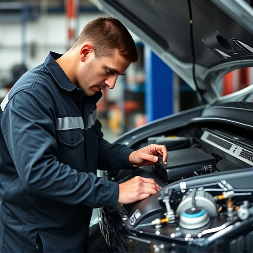 auto technician working