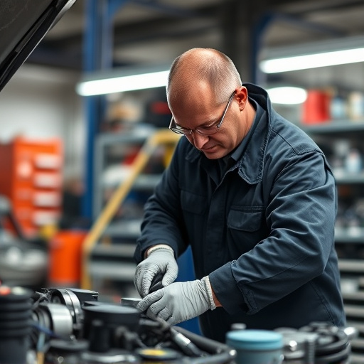 auto technician working