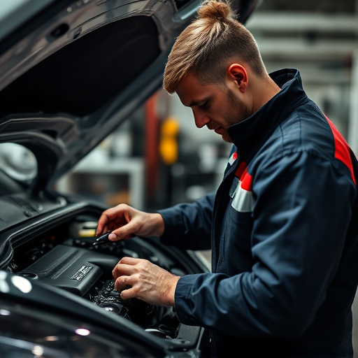 auto technician working