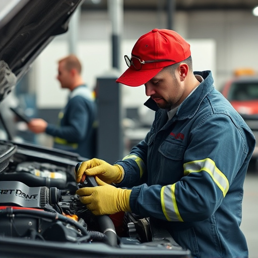 auto technician working