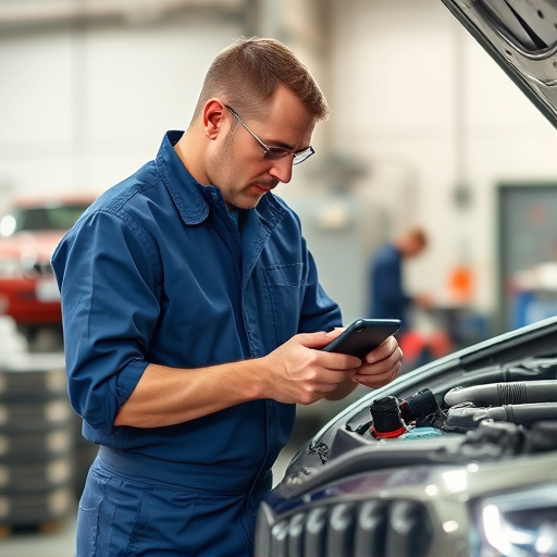 auto technician working