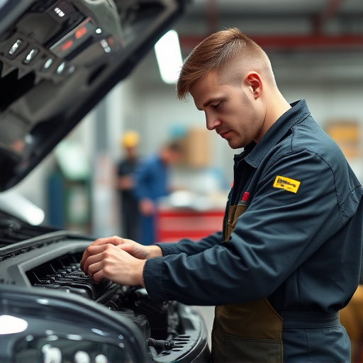 auto technician working