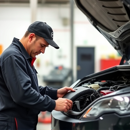 auto technician working
