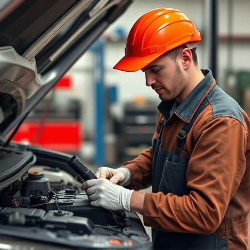 auto technician working