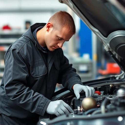 auto technician working