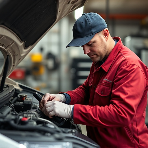 auto technician working