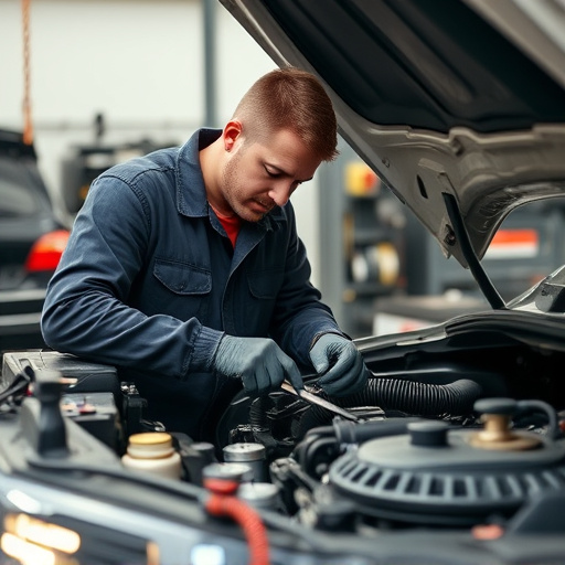 auto technician working