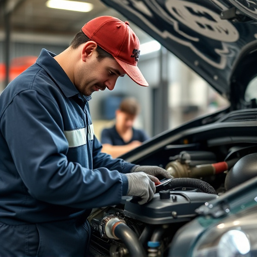 auto technician working