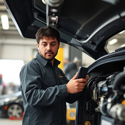 auto technician working