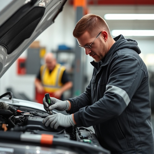 auto technician working