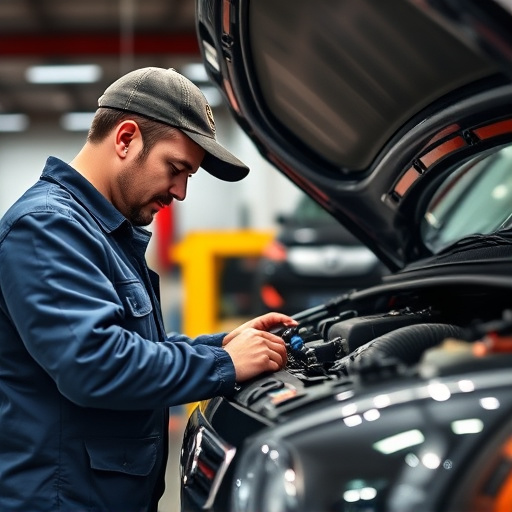 auto technician working