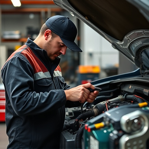 auto technician working