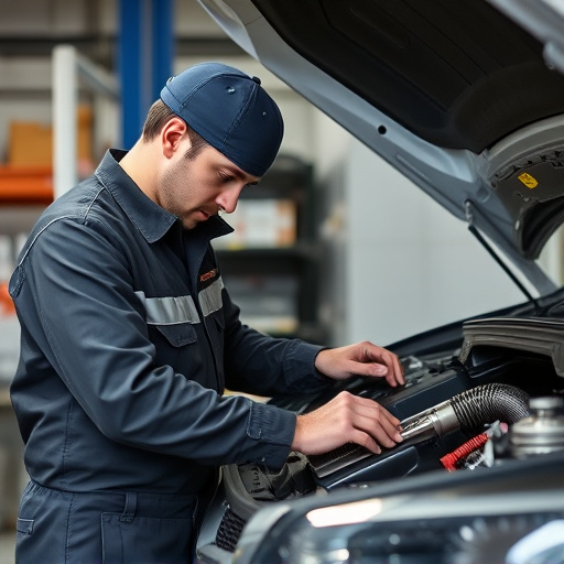 auto technician working