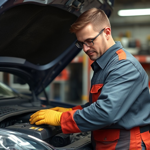 auto technician working