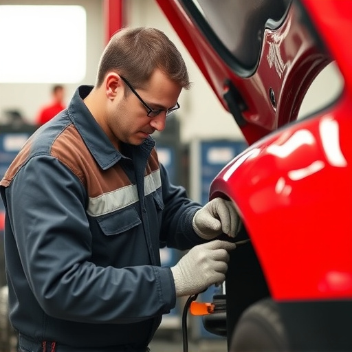 auto technician working