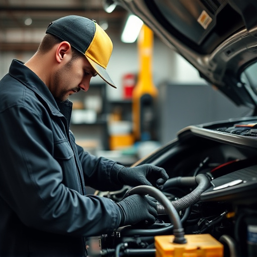 auto technician working