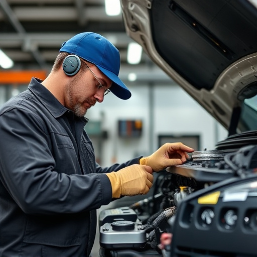 auto technician working