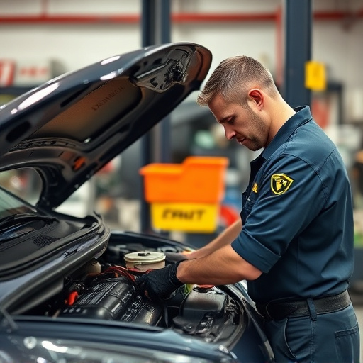 auto technician working