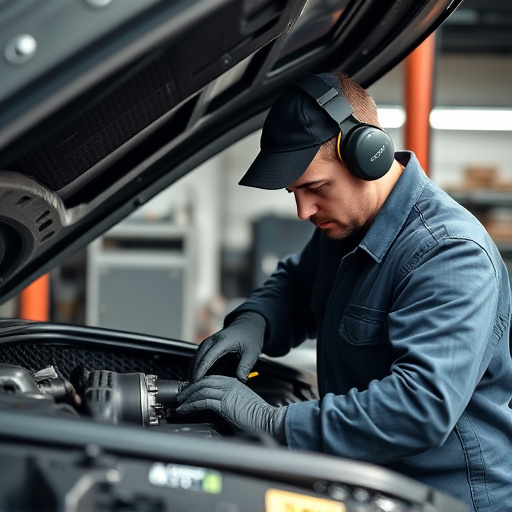 auto technician working