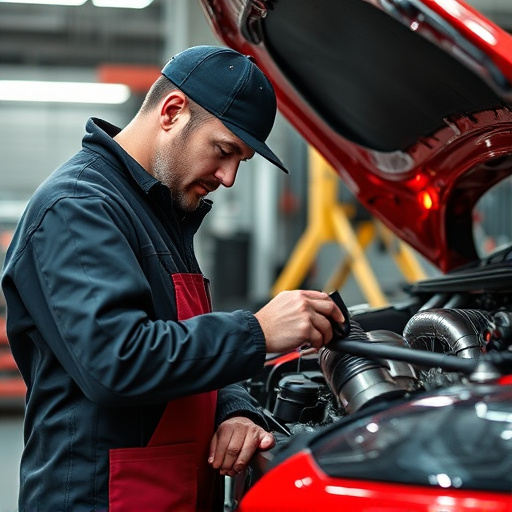 auto technician working