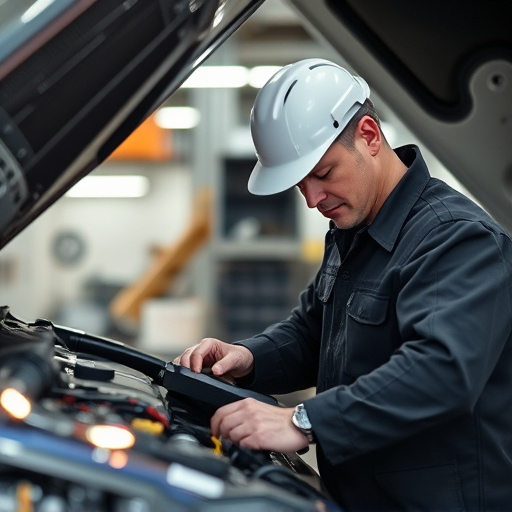 auto technician working