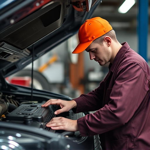 auto technician working