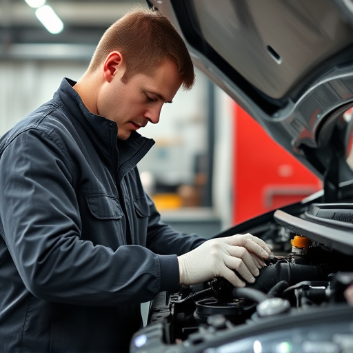 auto technician working