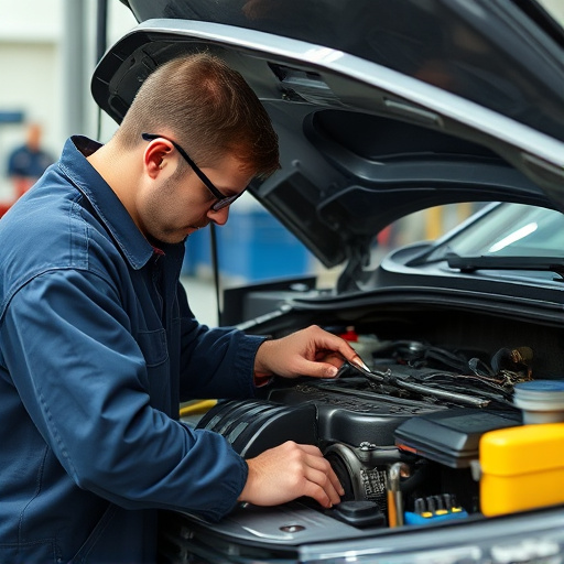 auto technician working