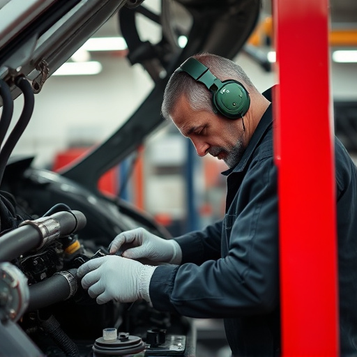 auto technician working
