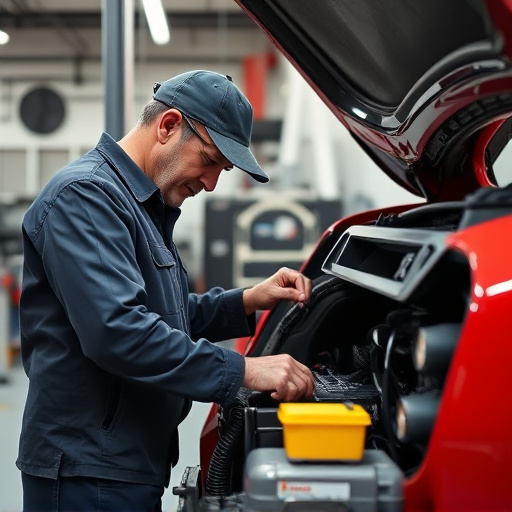 auto technician working