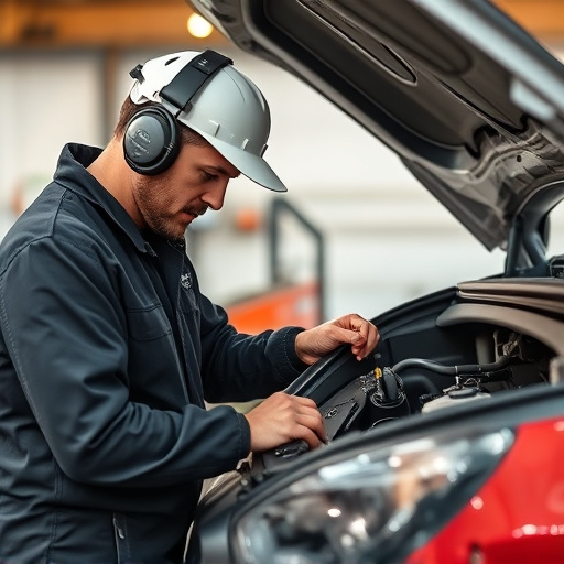 auto technician working
