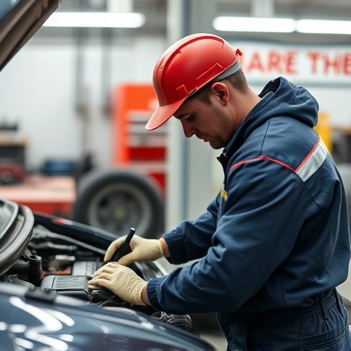 auto technician working