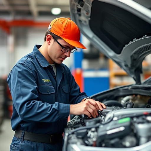 auto technician working