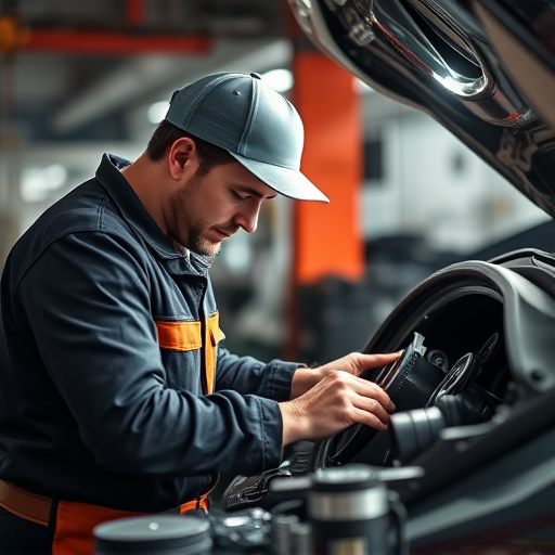 auto technician working